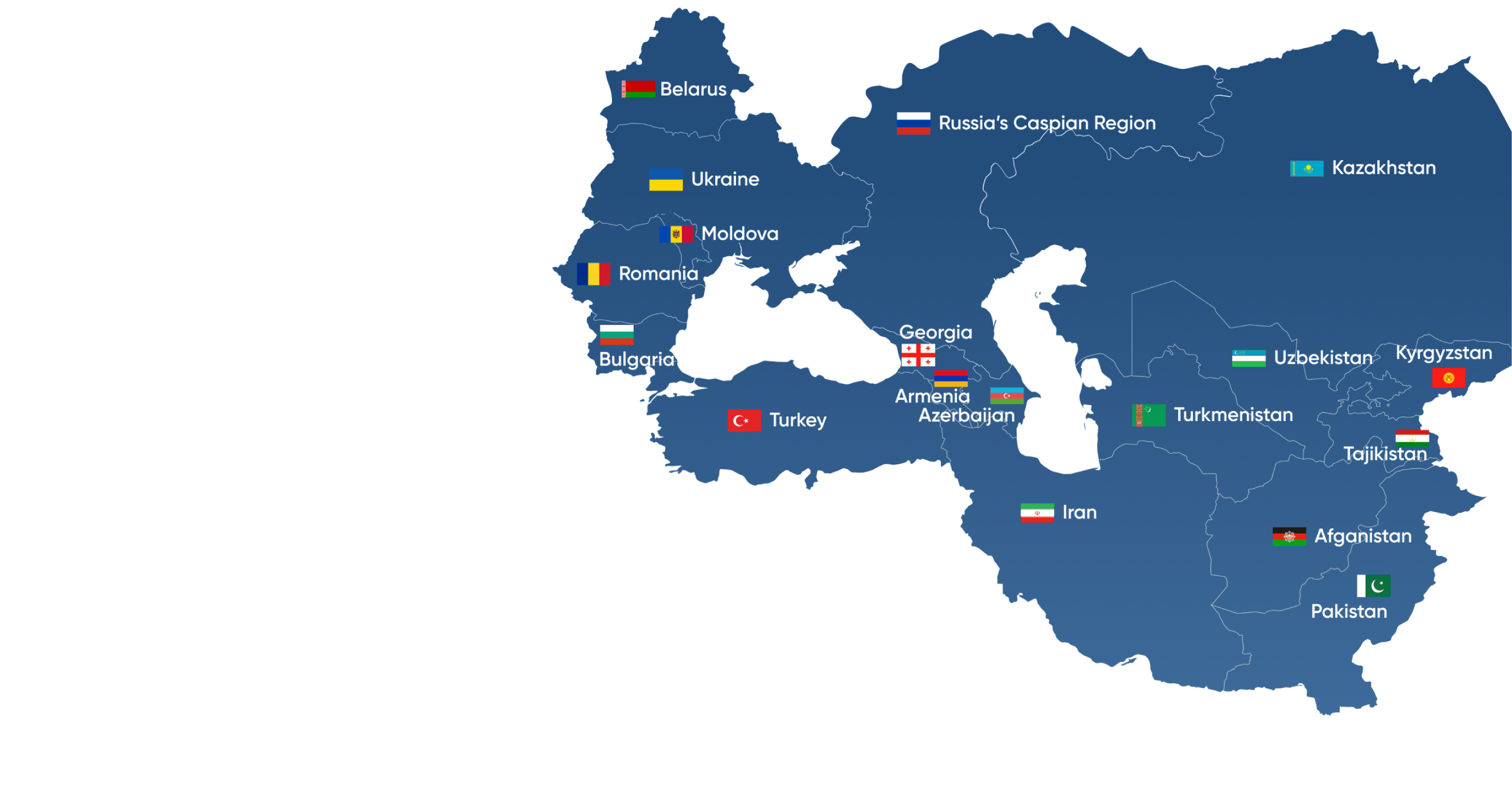 Map of the Greater Caspian Region